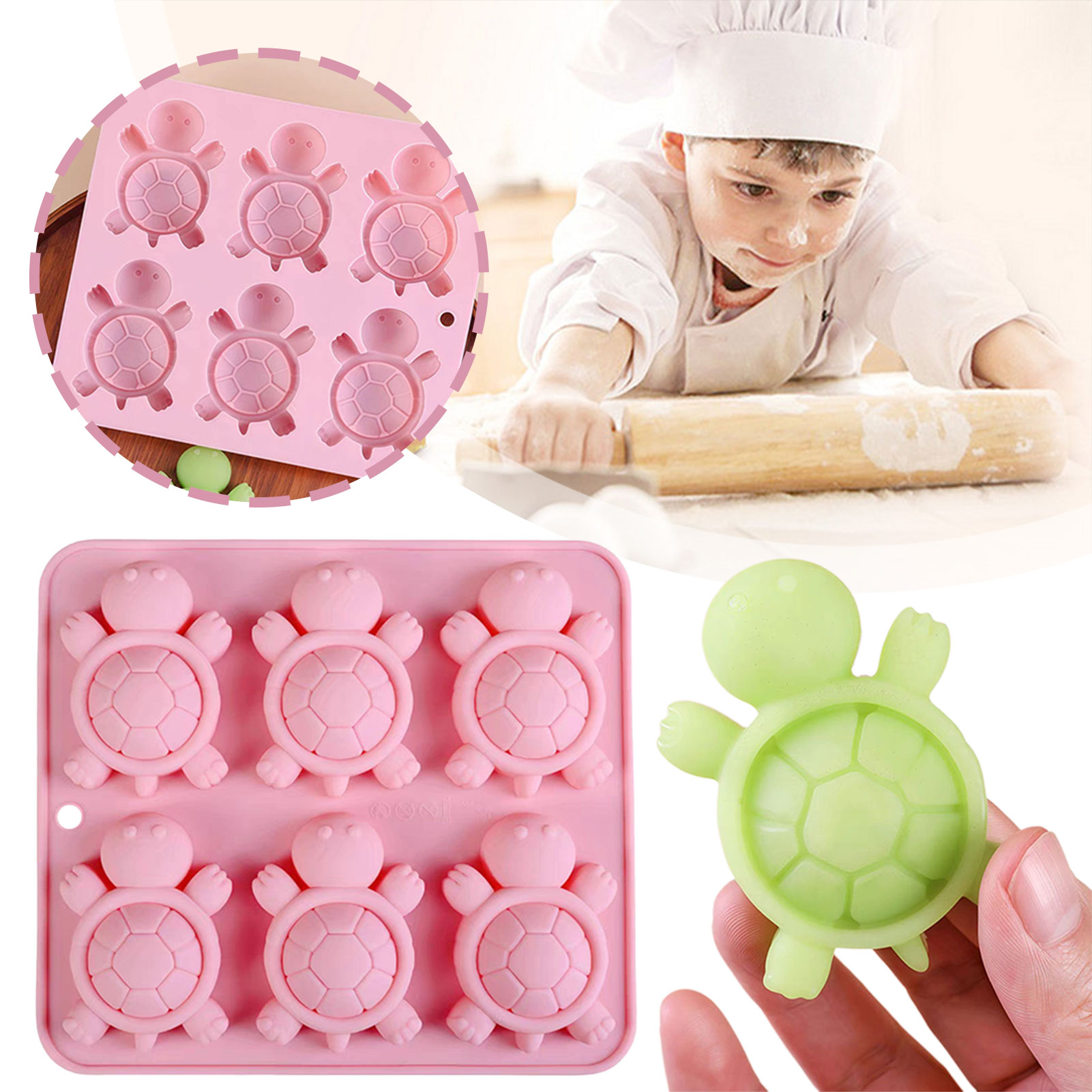Baking Kitchen Diy - Tartarughe vassoio di ghiaccio 3d tartarughe