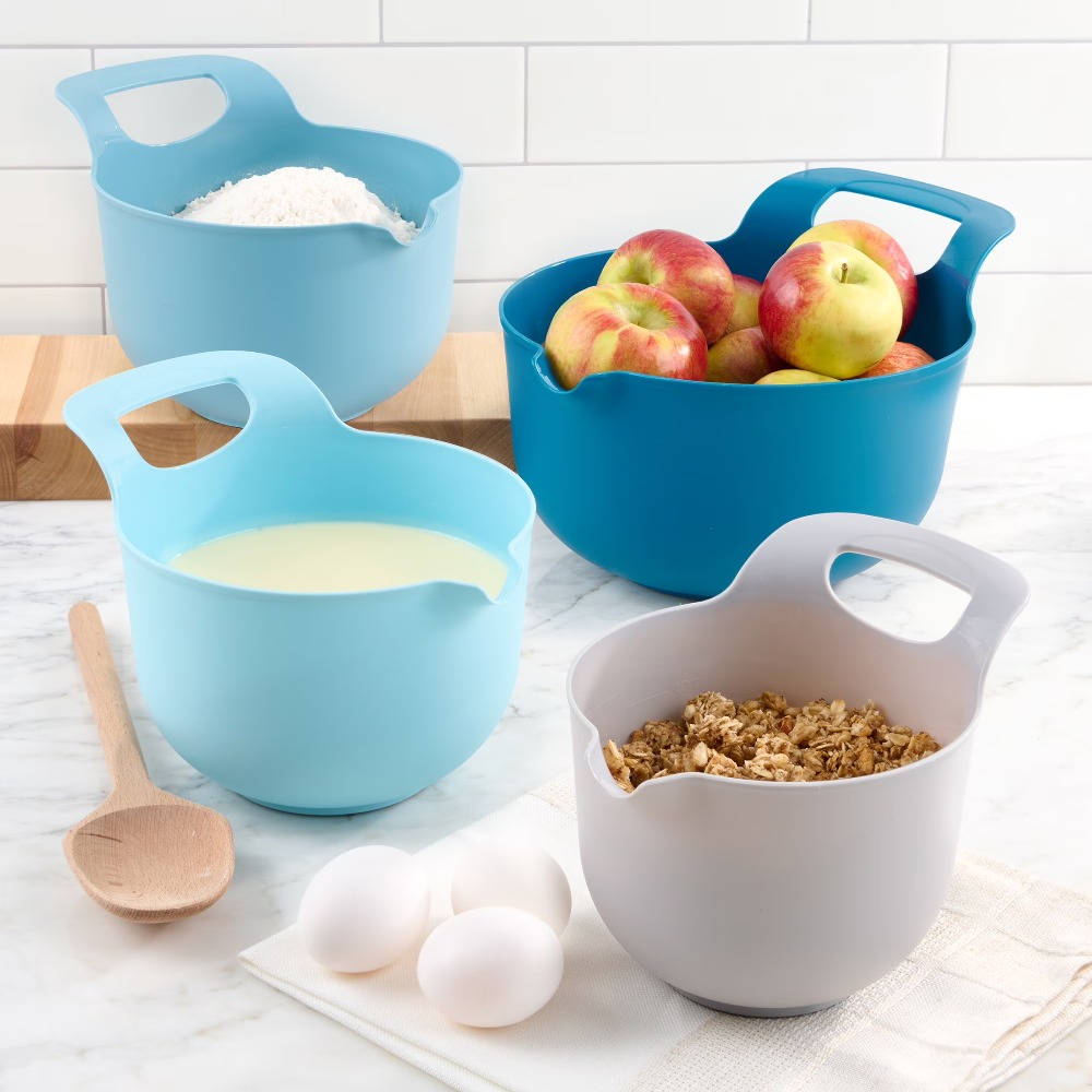 Kitchen Baking Utensil Set - Set di 4 Ciotole in Plastica