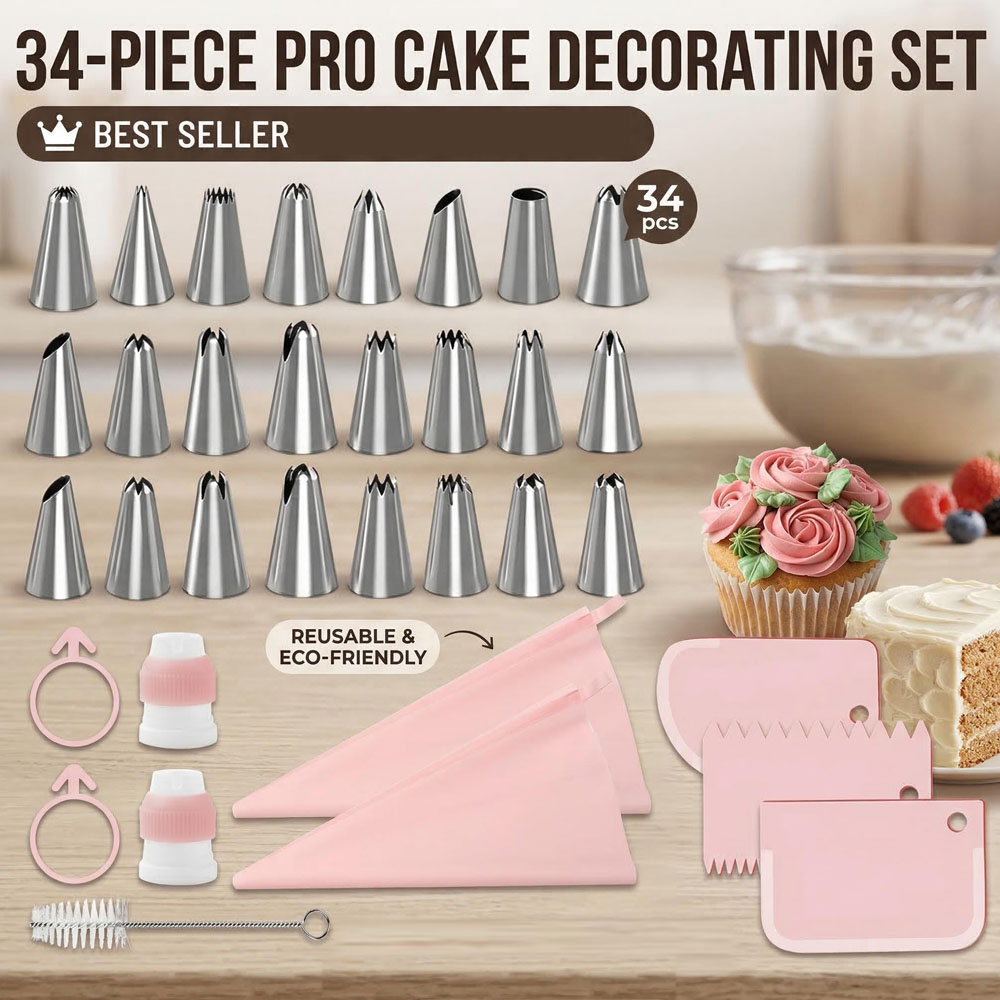 Set di 34 beccucci per decoraz - Decorating Tip Set recensione e prezzo